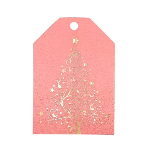 Pink Christmas Tree - Personalised Favour Luggage Tags