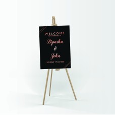 Black Minimilistic - A1 Mounted Welcome Poster