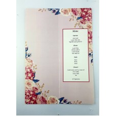 Distinct Pink Rose - Personalised Freestanding Menu's