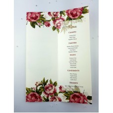 Rose Leaf - Personalised Freestanding Menu's