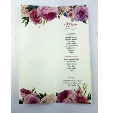 Blush Rose Wreath - Personalised Freestanding Menu's