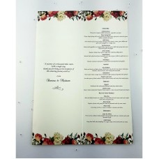 Light Floral - Personalised Freestanding Menu's