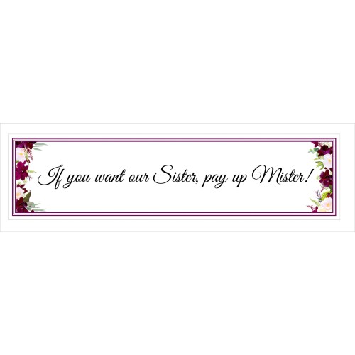 Burgundy Floral - Card Banner