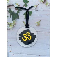 Om Decoration, Hanging Ornament, Acrylic Disc, Om Symbol, Hindu Gift, Buddha Gift, Meditation, Yoga, Wall Hang, Window Hang, Aum, Healing