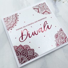 Personalised Diwali Card, Luxury Foiled Diwali Card, Diwali Greeting Card