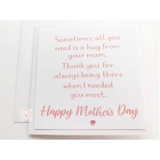 Card for Mum, Card for Mom, Mother's Day Card, Happy Mother's Day Card