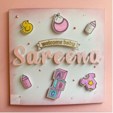Baby Girl Card, Welcome Baby Card, Personalised Baby Girl Card, New Baby Girl Card, Baby Shower Card, Baby Congratulations