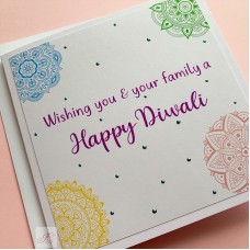Diwali Greeting Card, Happy Diwali Card, Diwali Card, Colourful Diwali Card