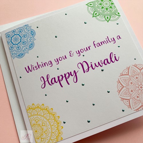 Diwali Greeting Card, Happy Diwali Card, Diwali Card, Colourful Diwali Card