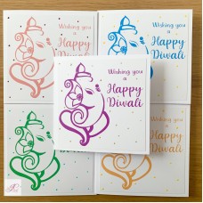 Diwali Cards Set, Diwali Cards, Happy Diwali Cards, Ganesh Cards, Happy Diwali