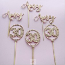 Age Cupcake Toppers, Birthday Toppers, Balloon Cupcake Toppers, Age Toppers
