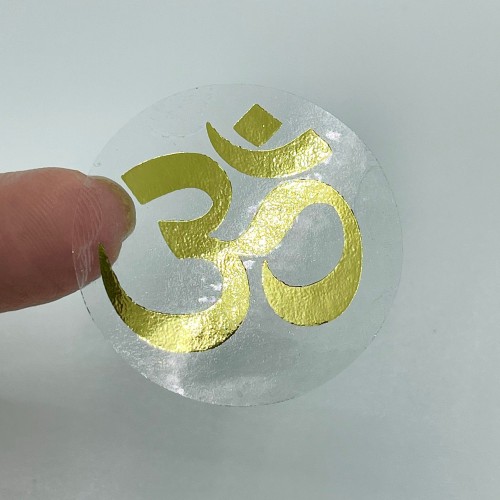 Foiled Om Stickers, Om Stickers, Clear Foiled Om Stickers, Religious Hindu Stickers, Hindu Festivals