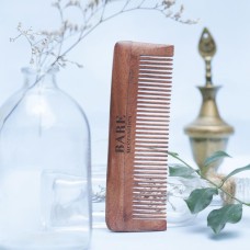 Natural Neem wood hair comb, suitable for beards, no plastic, zero waste packaging, static free, eco friendly