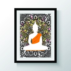 Buddha | Home Decor Poster Wall Art | Boudha | Zentangle art | Buddha wall print