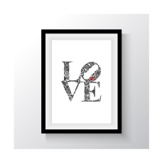 Valentine gift for Boyfriend | Valentine gift for girlfriend | Love artwork print | Love wall poster | Print for home | Thank you gift