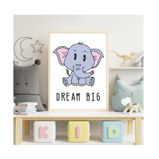 Nursery print | Nursery wall art | nursery decor | kids decor | Elephant print | Inspirational nursery decor | Safari nursery prints | White