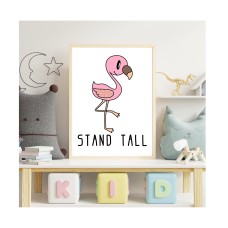Prints for safari themed nursery | nursery wall art | Flamingo print | Inspirational nursery decor | cute animal prints | Safari nursery