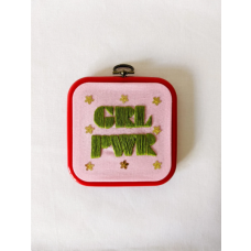 Girl Power ‘GRL PWR’ retro-style hoop 4”