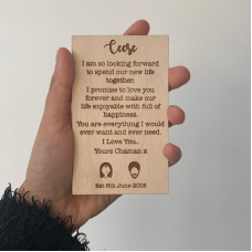 Wooden Engraved Cards- Personalised 