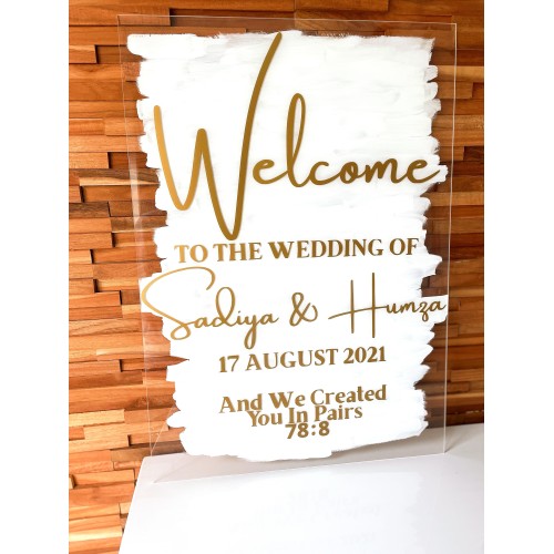 Clear Acyrlic A2 event sign