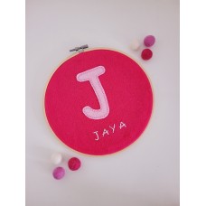 Embroidery Hoop - Initial, Name and Date