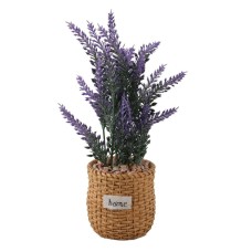 Artificial Lavender Plant In Pot Potted Flowers Fake False In/Outdoor Garden
