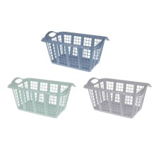 37L Laundry Basket Hipster Plastic Washing Clothes Linen Storage Bin With Hand
