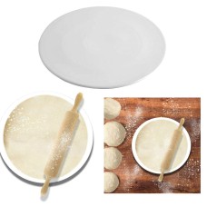 White Chapati Board Round Large Porcelain 33cm Rolling Board Roti Pastry Dough