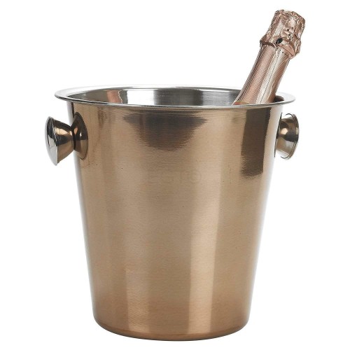 Large Rose Gold Stainless Steel Champagne Party Wine Beer Ice Cooler Bucket NEW