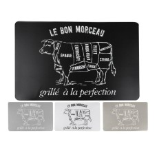 Set Of 4 Placemats Cow Butcher Meat Plastic Dining Table Mats Kitchen Place Ma