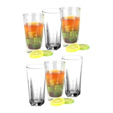 6 x Highball Water Juice Tumbler Set Glass Cocktail Tall Drinking Glasses 300ml