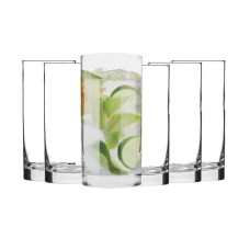 6 x Highball Tumbler Long Drink Glasses Hiball Cocktail Juice Water Glass 300ml