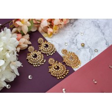 Gold Indian Earrings Elegant Gemstone Jewelry Traditional Wedding Bollywood Peacock Handmade Earrings Asian Jewellery Pearl Gold Silver Gift