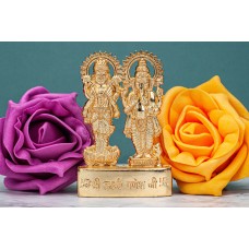 Lakshmi Ganesh Ji Statue Murti Car Metal Small Laxmi Ganpati Standing Idol Hindu God Home Office Mandir Temple D‚cor  Diwali Handmade Gift