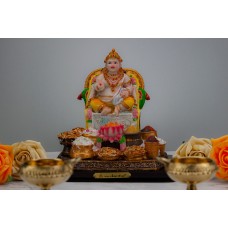 Kubera Statue Murti Kuvera Kuber Kuberan Sitting Idol Handmade Hindu God Figurine Indian Home D‚cor  Temple Mandir Decorative Colourful Gift