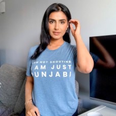 I Am Not Shouting Punjabi Unisex T-Shirts Denim Blue