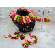 Chaaru Artificial Flowers Jewellery Set