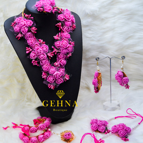 Danika Artificial Flower Jewellery Set