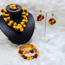 Danti Artificial Flower Jewellery Set