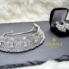 Geet Zirconia Necklace and Earring Choker Sets