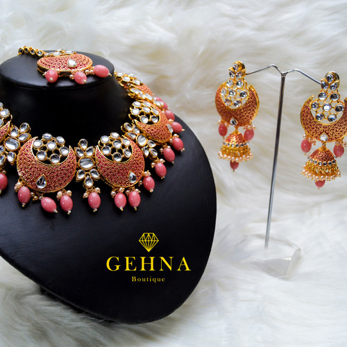 Jasmit Maang Tikka, Earrings & Necklace Set