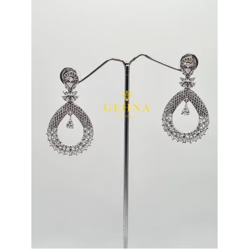 Hanging Diamond Zirconia Earrings