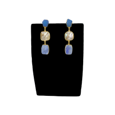 Ocean blue druzy earrings