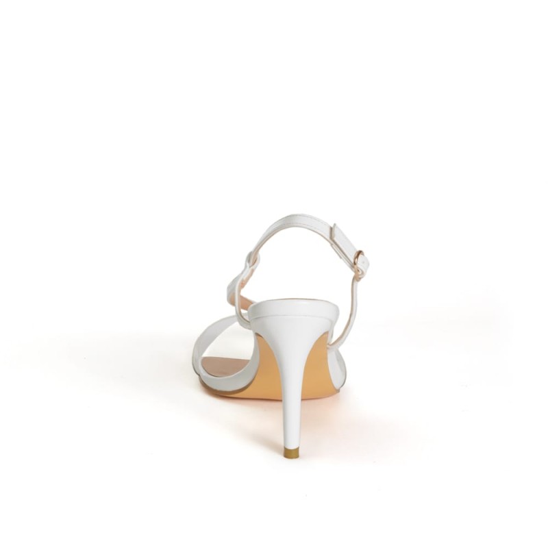 Sienna White - Leather Sandal - Womens