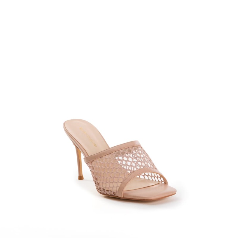 Zanna Nude - Netted Mules - Womens