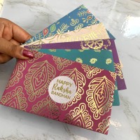 8 Rakshabandhan money gift envelopes (14.5x8.6cm) Indian style