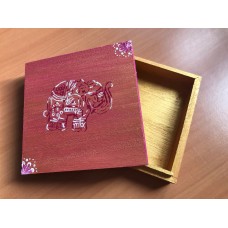 Mother's day gift.Pink and bronze elephant trinket box. Jewellery box.