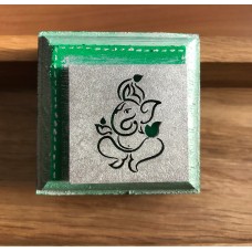Green and silver Ganesh trinket box.