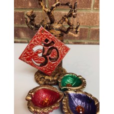 Hand made wooden Om ornaments. Wedding favours.