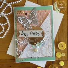 Butterflies and Flowers - Greeting Card Personalised